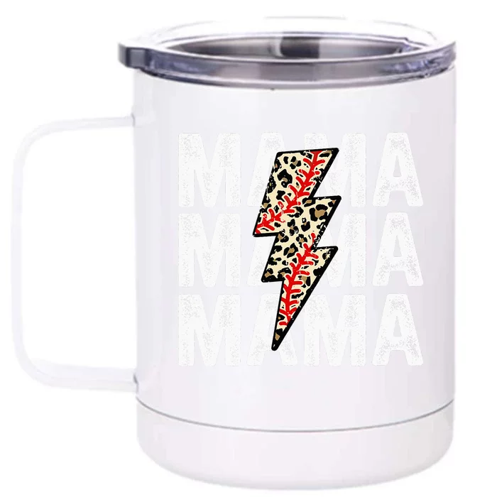 Mama Leopard Flash Happy Mother Day Funny Mama Gift Front & Back 12oz Stainless Steel Tumbler Cup