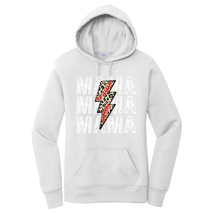 Mama Leopard Flash Happy Mother Day Funny Mama Gift Women's Pullover Hoodie