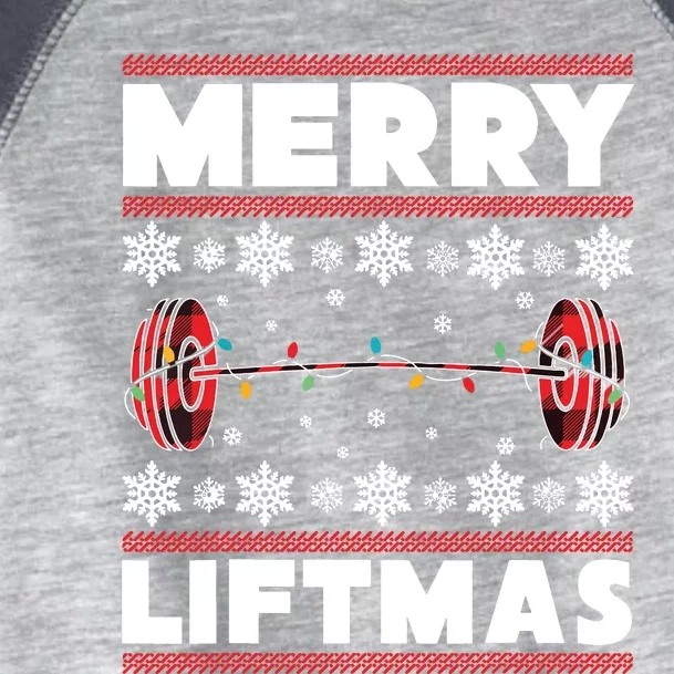 Merry Liftmas Funny Christmas Gym Workout Fitness Gift Toddler Fine Jersey T-Shirt