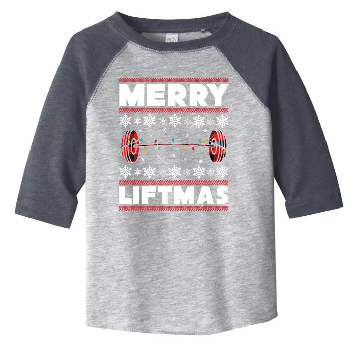 Merry Liftmas Funny Christmas Gym Workout Fitness Gift Toddler Fine Jersey T-Shirt