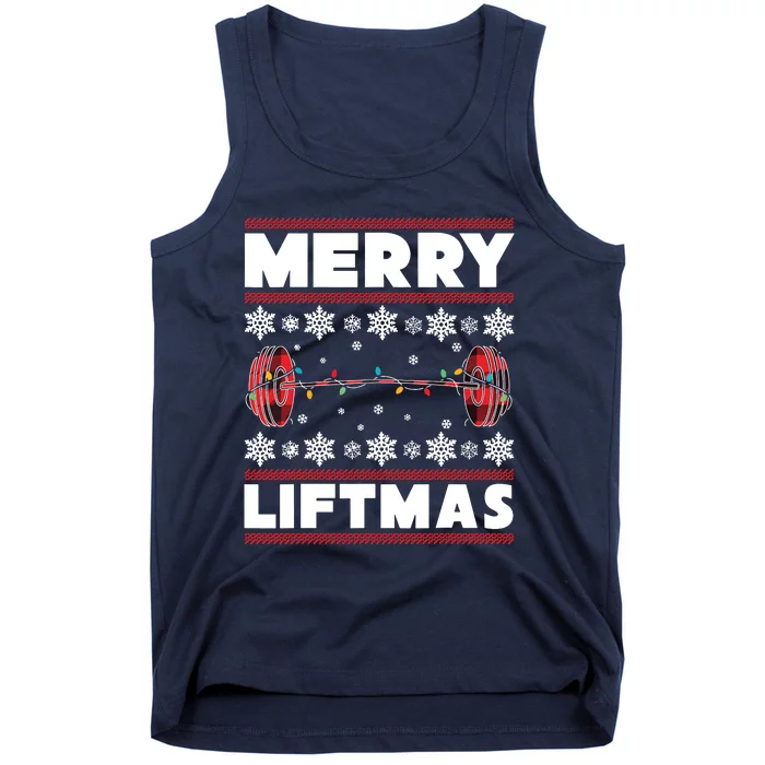 Merry Liftmas Funny Christmas Gym Workout Fitness Gift Tank Top