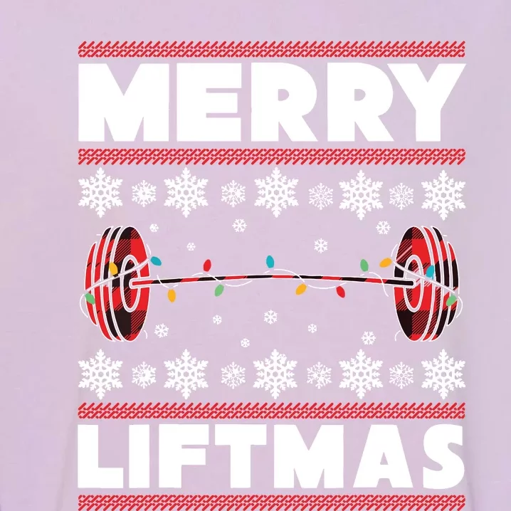 Merry Liftmas Funny Christmas Gym Workout Fitness Gift Garment-Dyed Sweatshirt