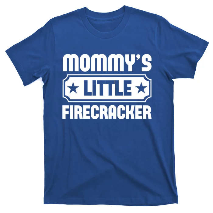 Mommys Little Firecracker Funny Mothers Day Funny Gift T-Shirt