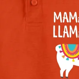 Mama Llama Funny Mothers Day Women Mom Birthday Dry Zone Grid Performance Polo