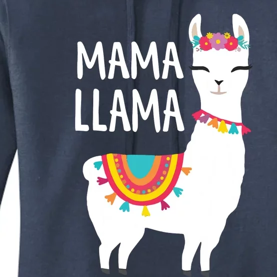 Mama Llama Funny Mothers Day Women Mom Birthday Women's Pullover Hoodie