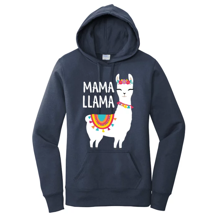 Mama Llama Funny Mothers Day Women Mom Birthday Women's Pullover Hoodie