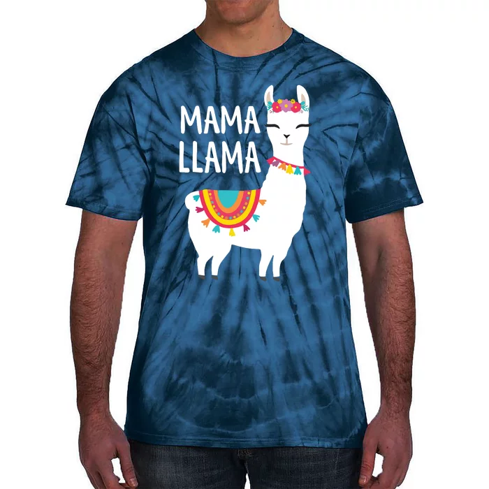 Mama Llama Funny Mothers Day Women Mom Birthday Tie-Dye T-Shirt