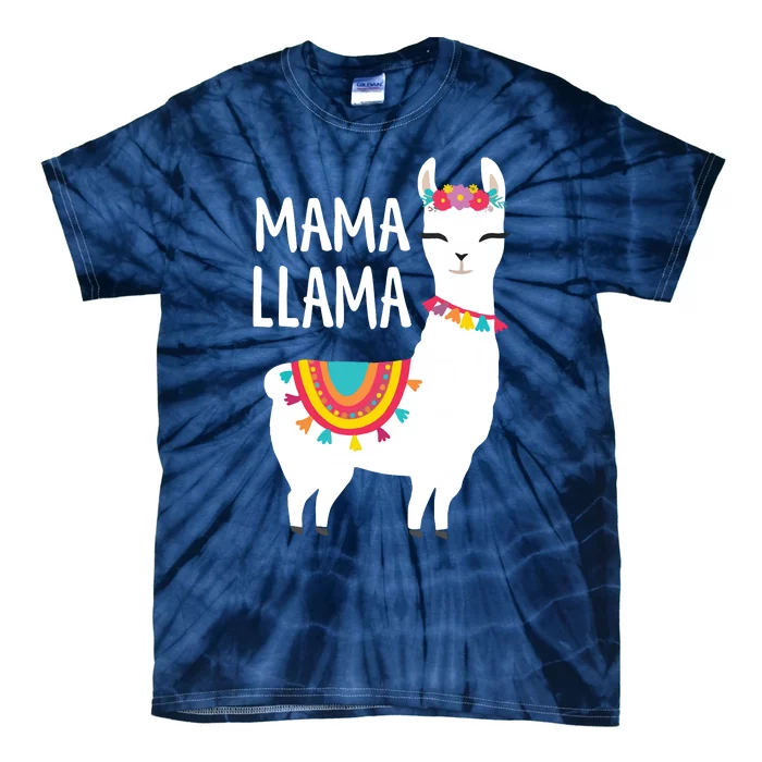 Mama Llama Funny Mothers Day Women Mom Birthday Tie-Dye T-Shirt