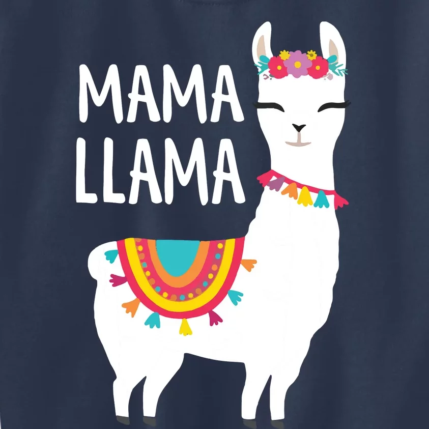 Mama Llama Funny Mothers Day Women Mom Birthday Kids Sweatshirt