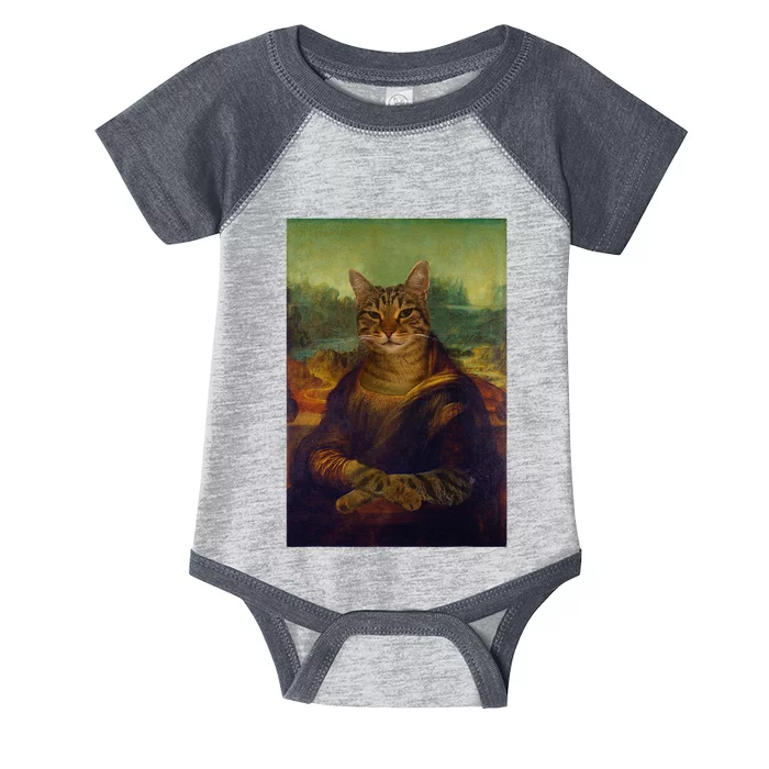 Meowing Lisa Funny Cat Cat Art Cat Lover Cat Owner Infant Baby Jersey Bodysuit