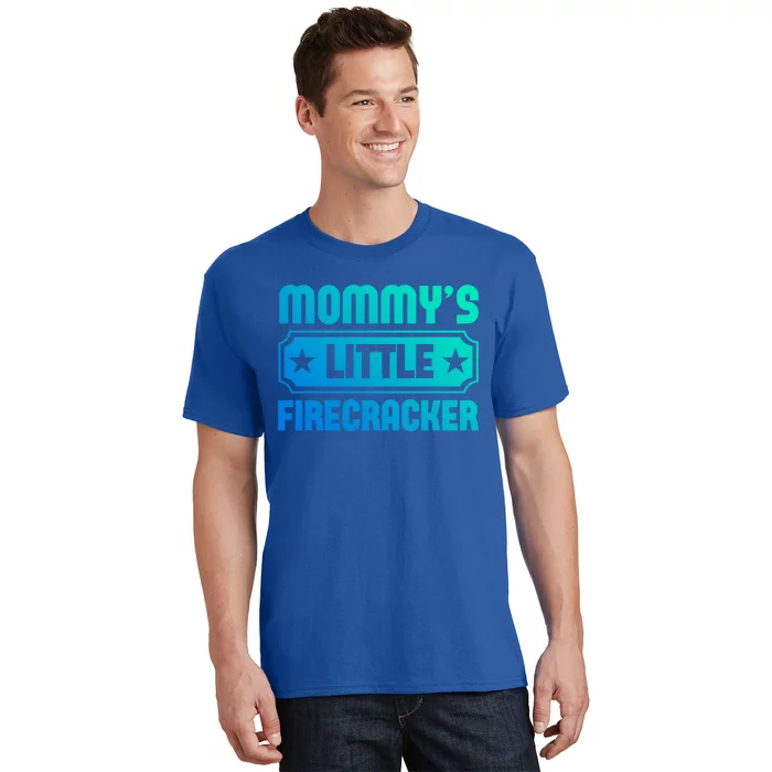 Mommys Little Firecracker Funny Mothers Day Funny Gift Gift T-Shirt