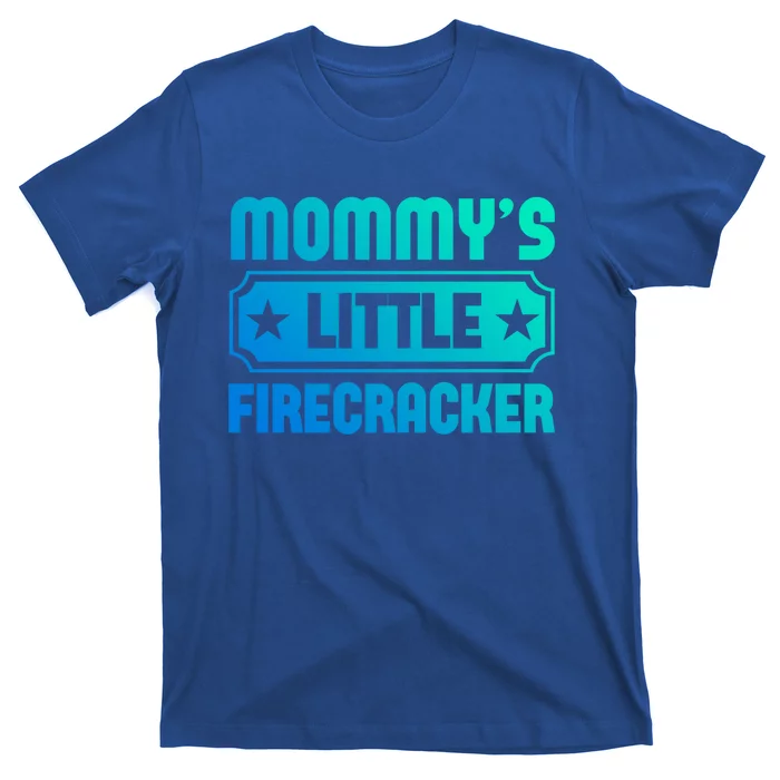 Mommys Little Firecracker Funny Mothers Day Funny Gift Gift T-Shirt