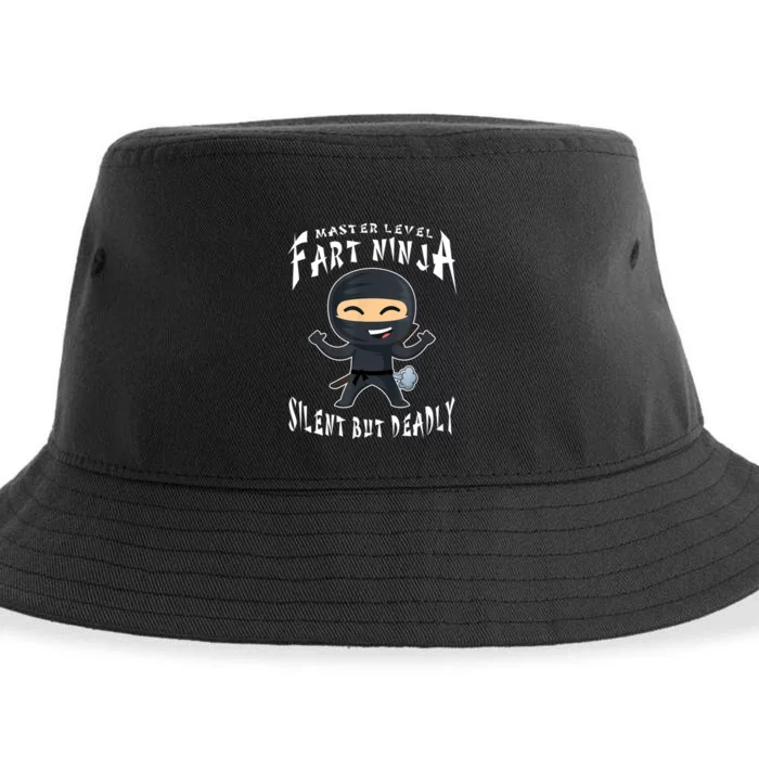 Master Level Fart Ninja Silent But Deadly Funny & Sarcastic Sustainable Bucket Hat