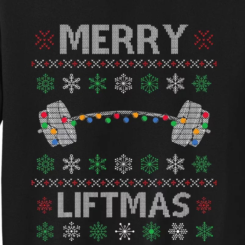 Merry Liftmas Funny Christmas Ugly Gym Workout Fitness Sweatshirt