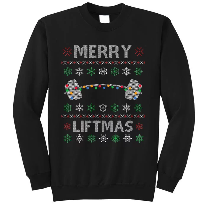 Merry Liftmas Funny Christmas Ugly Gym Workout Fitness Sweatshirt