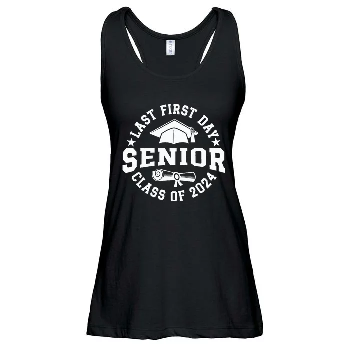 My Last First Day Senior Back To School Class Of 2024 Ladies Essential Flowy Tank