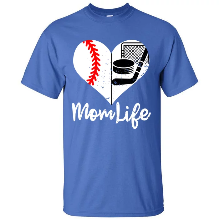 Mom Life Funny Baseball Hockey Mom Cute Gift Tall T-Shirt