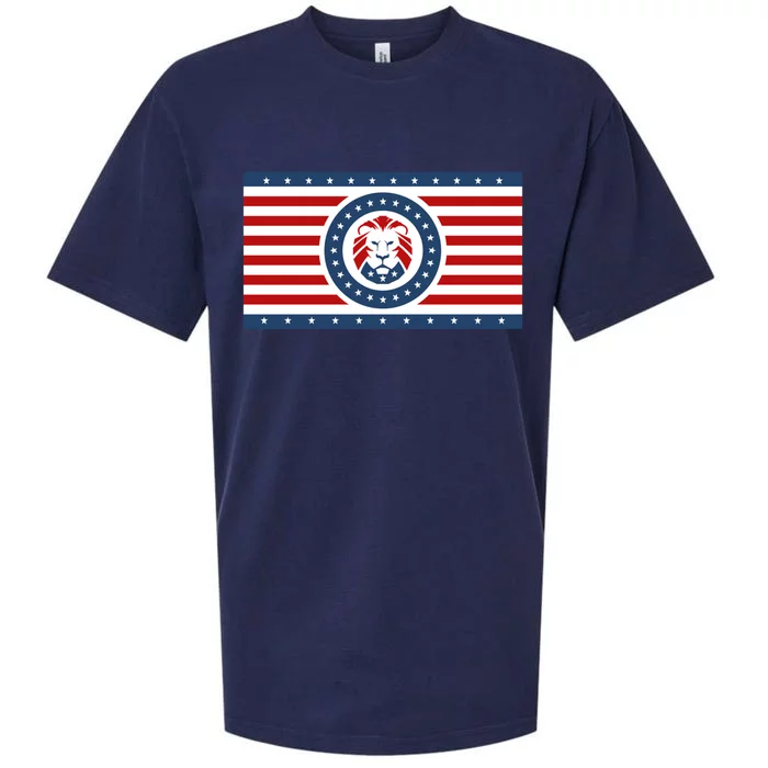 Maga Lion Flag The Patriot Party We The People Gift Sueded Cloud Jersey T-Shirt