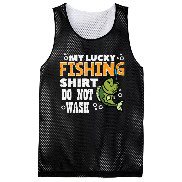 My Lucky Fishing Do Not Wash Funny Fish Angling Mesh Reversible Basketball Jersey Tank