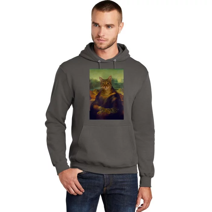 Meowing Lisa Funny Cat Cat Art Cat Lover Cat Owner Tall Hoodie