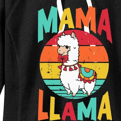 Mama Llama Funny Mother's Day  Mom Birthday Women's Fleece Hoodie