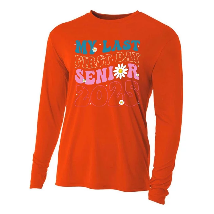 My Last First Day Senior 2025 Daisy Back To School Cooling Performance Long Sleeve Crew