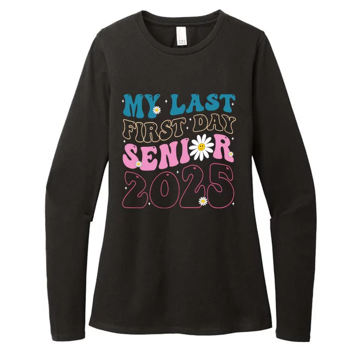 My Last First Day Senior 2025 Daisy Back To School Womens CVC Long Sleeve Shirt