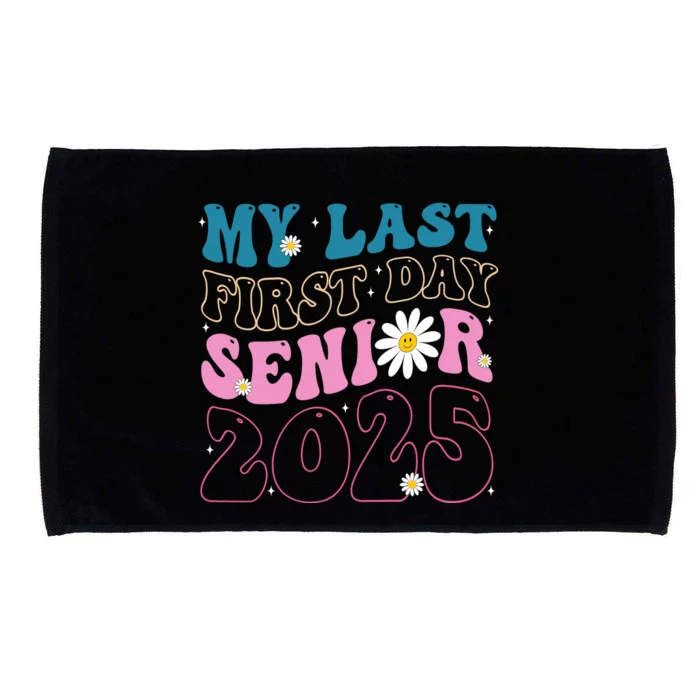 My Last First Day Senior 2025 Daisy Back To School Microfiber Hand Towel