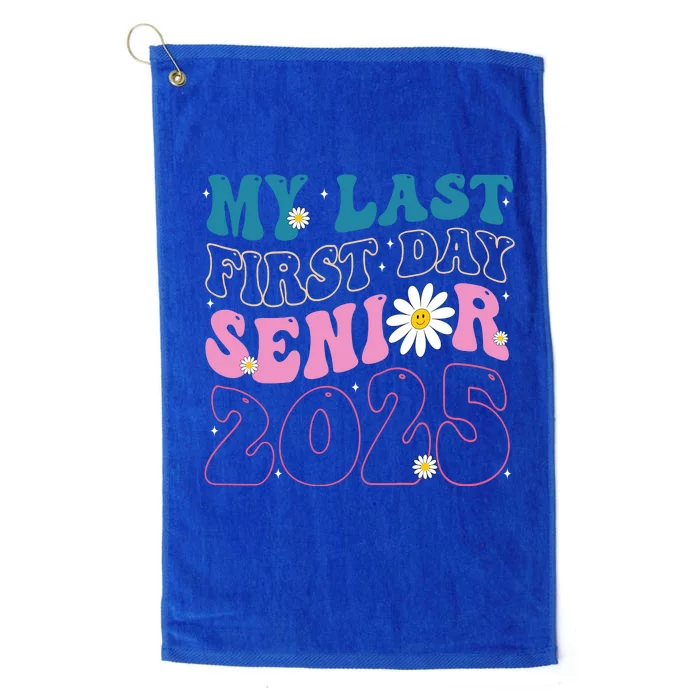 My Last First Day Senior 2025 Daisy Back To School Platinum Collection Golf Towel