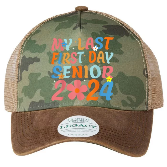 My Last First Day Senior Back to School 2024 Class Of 2024 Legacy Tie Dye Trucker Hat