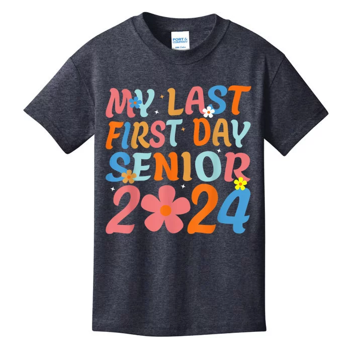 My Last First Day Senior Back to School 2024 Class Of 2024 Kids T-Shirt