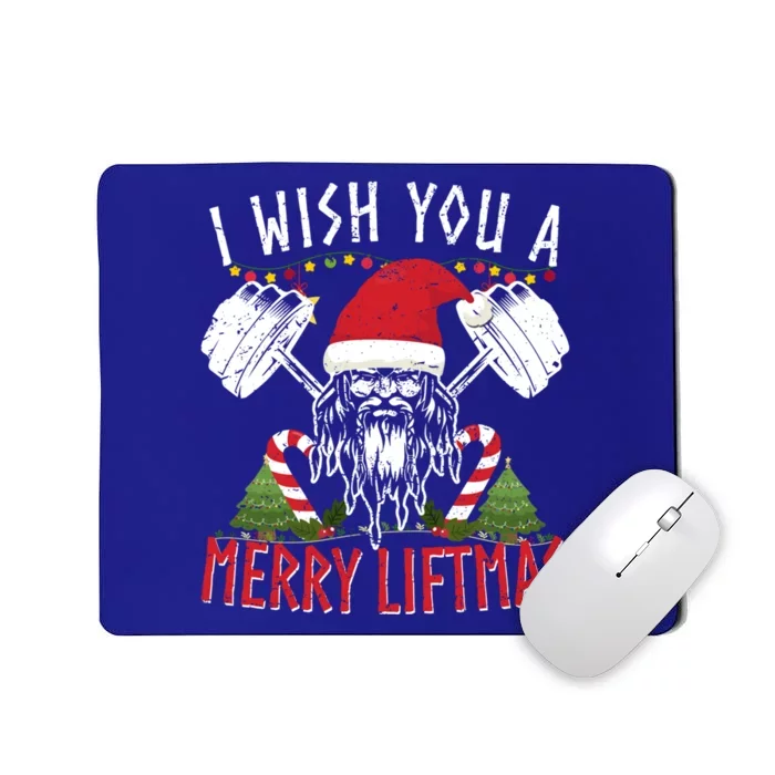 Merry Liftmas Funny Lifting Xmas Santa Funny Gift Mousepad