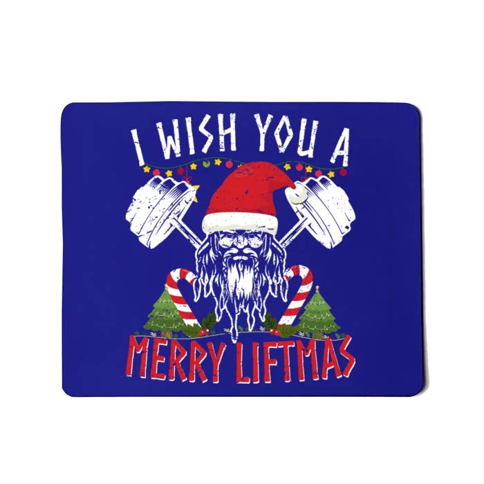 Merry Liftmas Funny Lifting Xmas Santa Funny Gift Mousepad