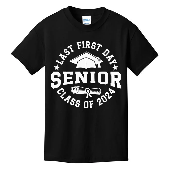 My Last First Day Senior Back To School Class Of 2024 Kids T-Shirt