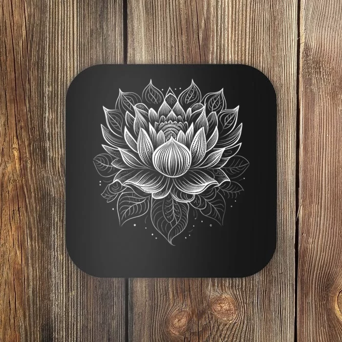 Mandala Lotus Flower Tees For Men Women Girls Coaster