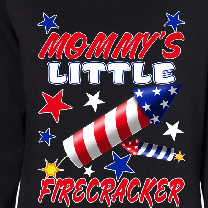 Mommys Little Firecracker 4th Of July Fun Birthday Gift Womens California Wash Sweatshirt