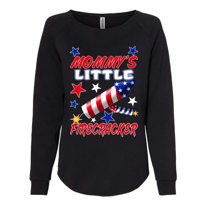 Mommys Little Firecracker 4th Of July Fun Birthday Gift Womens California Wash Sweatshirt