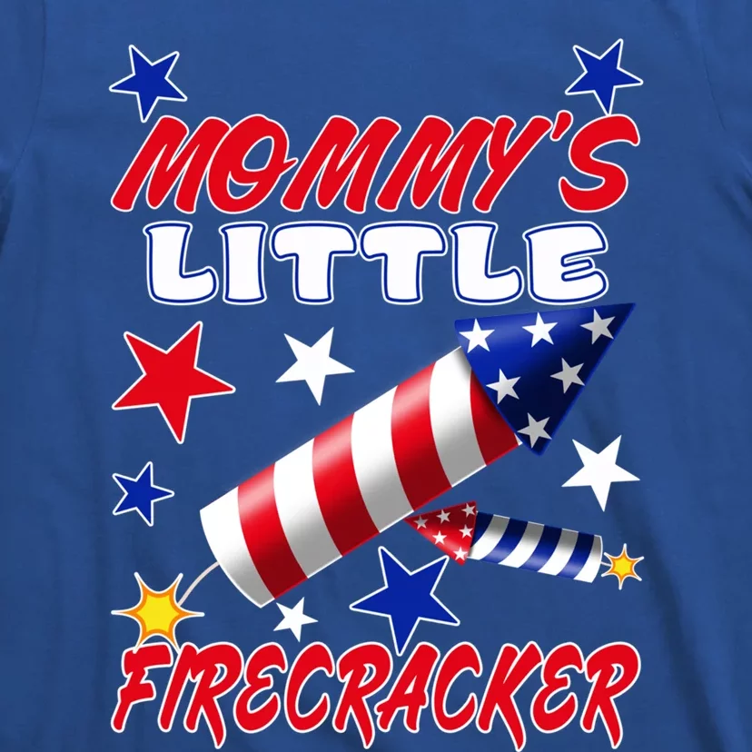 Mommys Little Firecracker 4th Of July Fun Birthday Gift T-Shirt