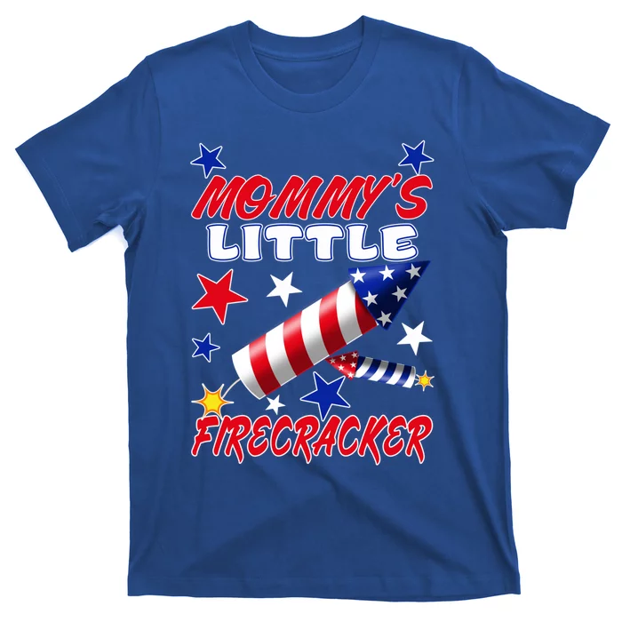 Mommys Little Firecracker 4th Of July Fun Birthday Gift T-Shirt