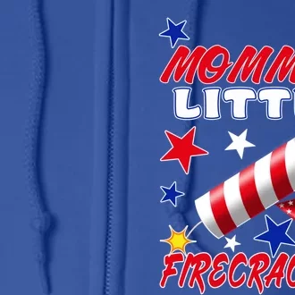 Mommys Little Firecracker 4th Of July Fun Birthday Gift Full Zip Hoodie