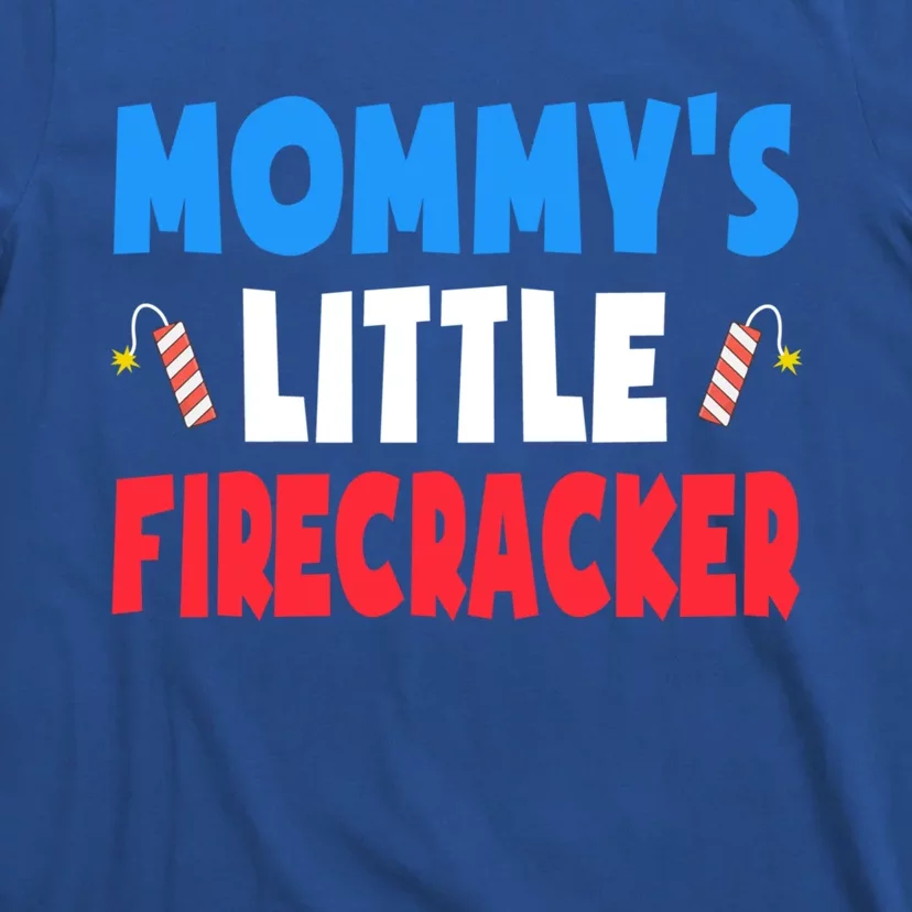 Mommys Little Firecracker 4th Of July Gift Son Gift T-Shirt