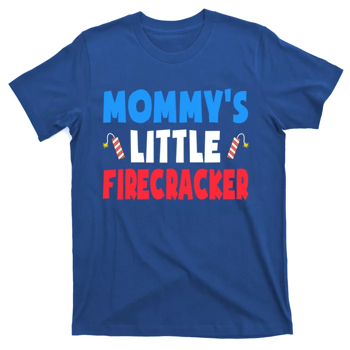 Mommys Little Firecracker 4th Of July Gift Son Gift T-Shirt