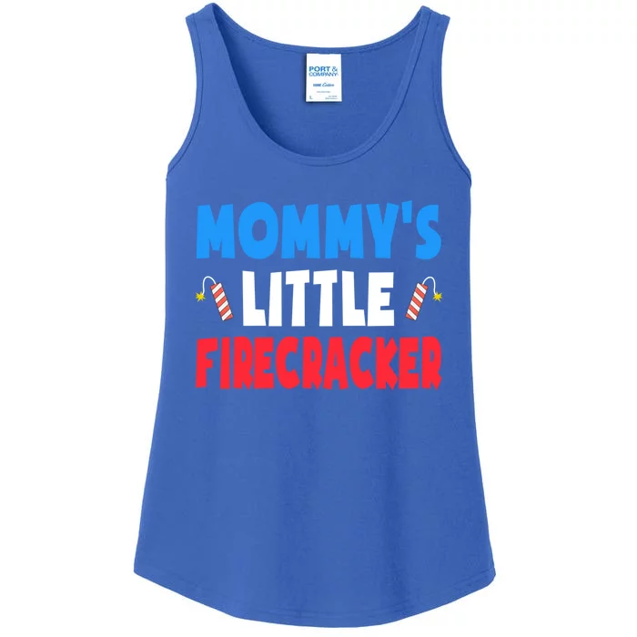 Mommys Little Firecracker 4th Of July Gift Son Gift Ladies Essential Tank