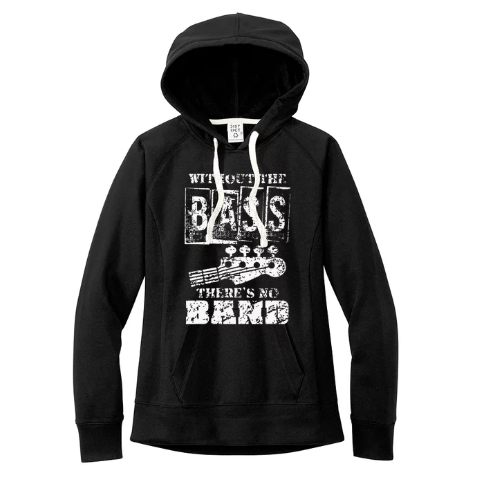 Music Lover Gift Idea Bass Player Bass Guitar Women's Fleece Hoodie