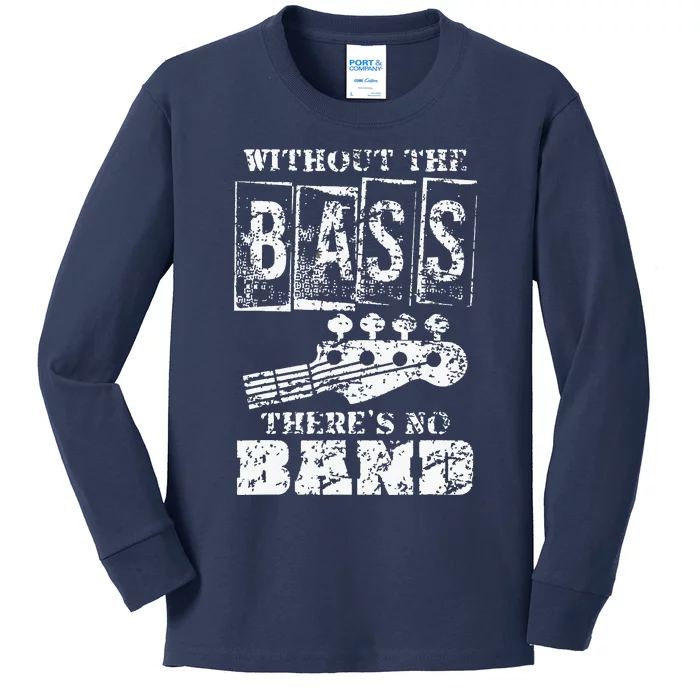 Music Lover Gift Idea Bass Player Bass Guitar Kids Long Sleeve Shirt