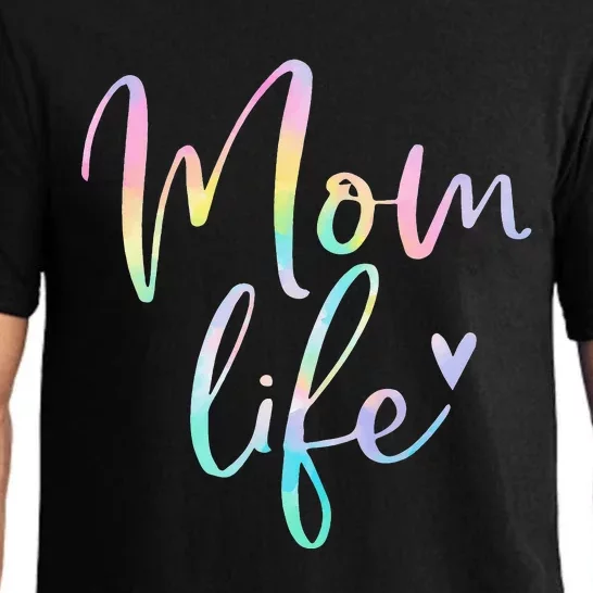 Mom Life Gifts For  Mom Life Heart Mama Tie Dye Pajama Set