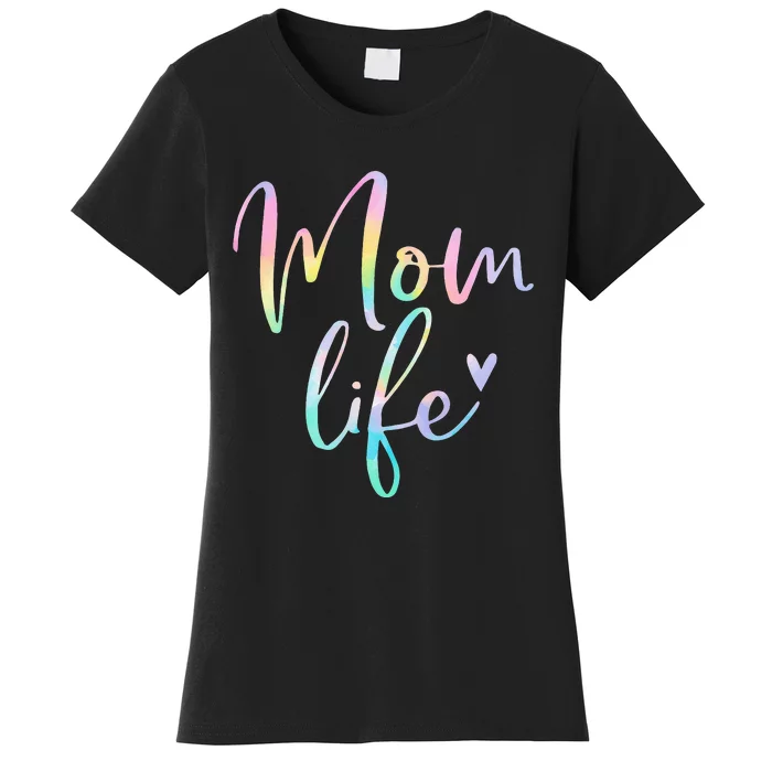 Mom Life Gifts For  Mom Life Heart Mama Tie Dye Women's T-Shirt