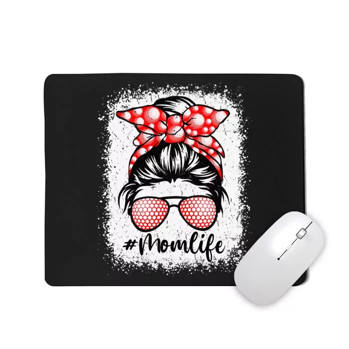 Mom Life Golf Mother's Day Messy Bun Sport Lover Mousepad