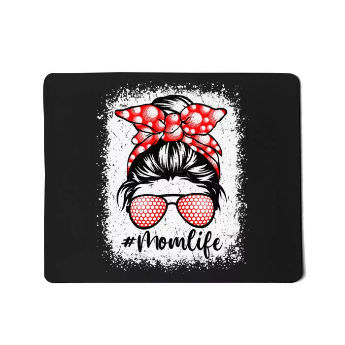 Mom Life Golf Mother's Day Messy Bun Sport Lover Mousepad