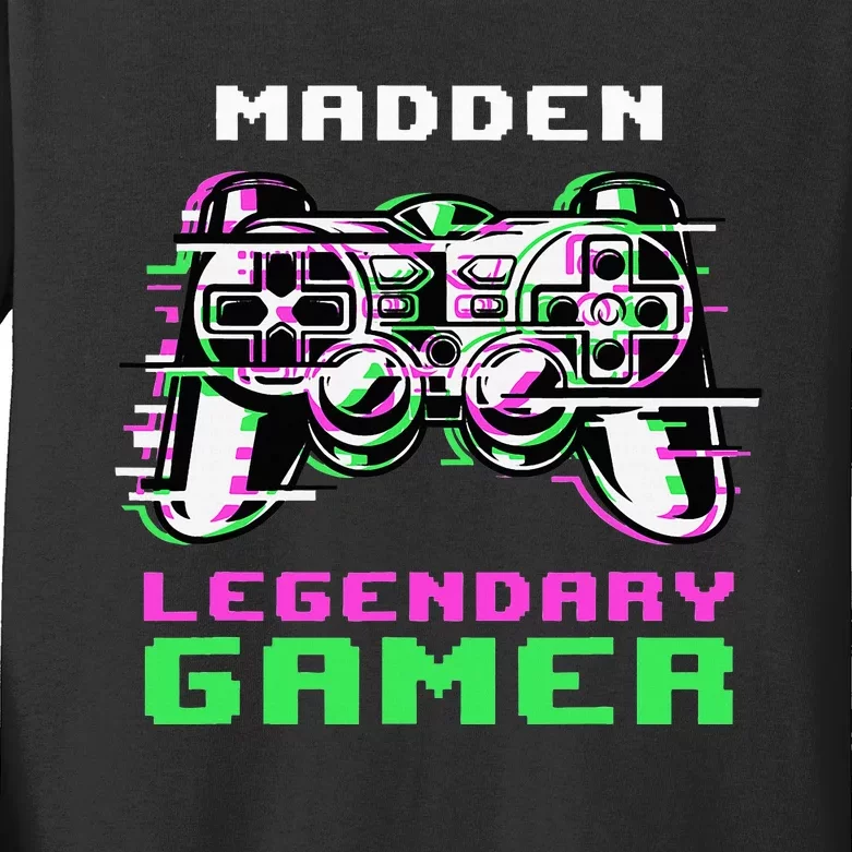 Madden Legendary Gamer Personalized Kids Long Sleeve Shirt